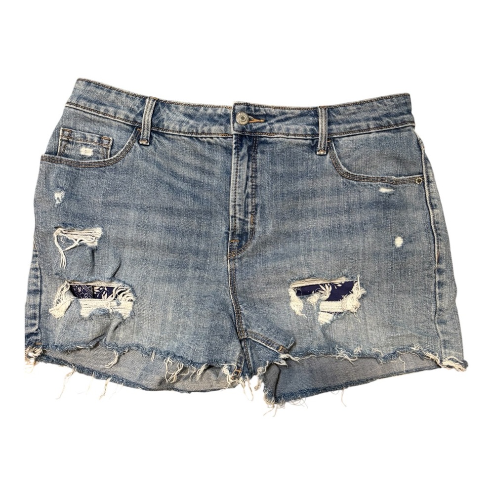 Old Navy Light Blue Distressed Denim Shorts